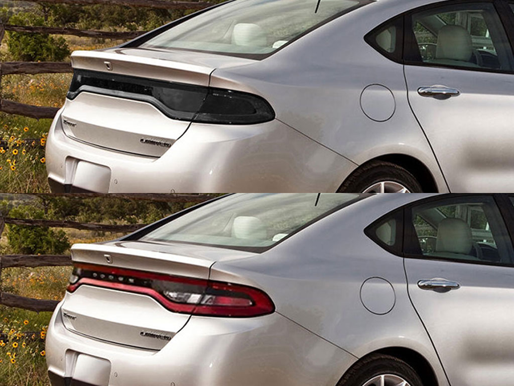 Dodge Dart 2013-2016 Before and After Smoked Taillights