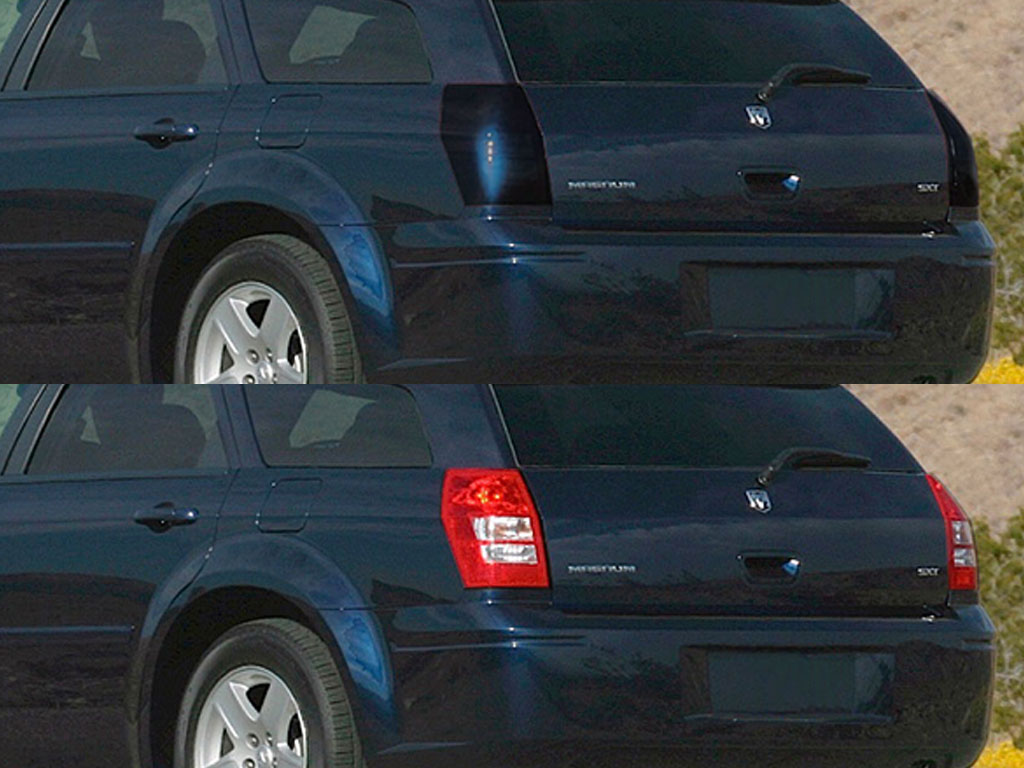 Dodge Magnum 2005-2008 Before and After Smoked Taillights