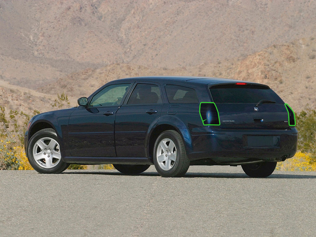 Dodge Magnum 2005-2008 Tail Light Tint Installation Points