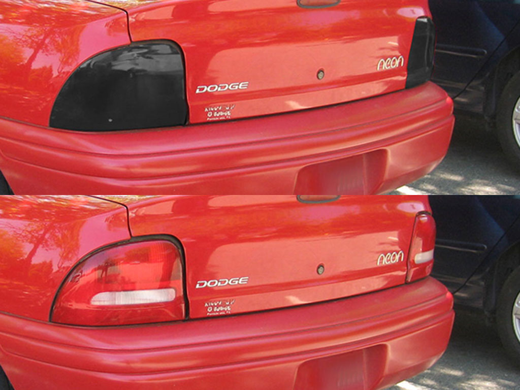 Dodge Neon 1995-1999 Before and After Smoked Taillights