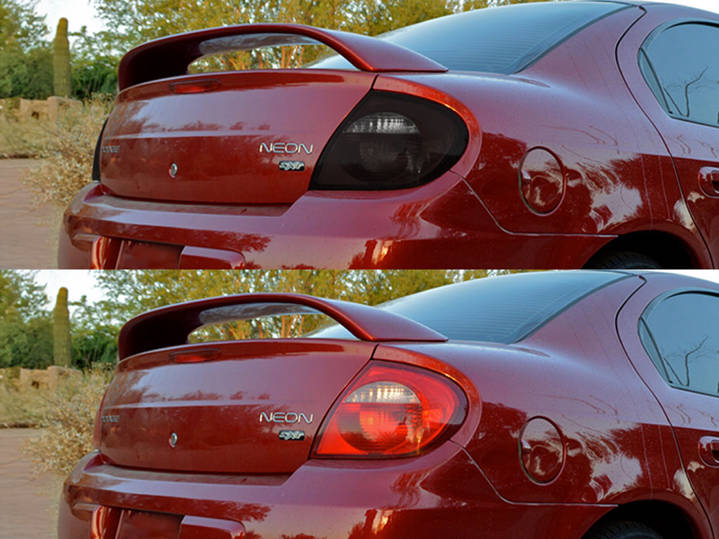 Dodge Neon 2000-2002 Before and After Smoked Taillights