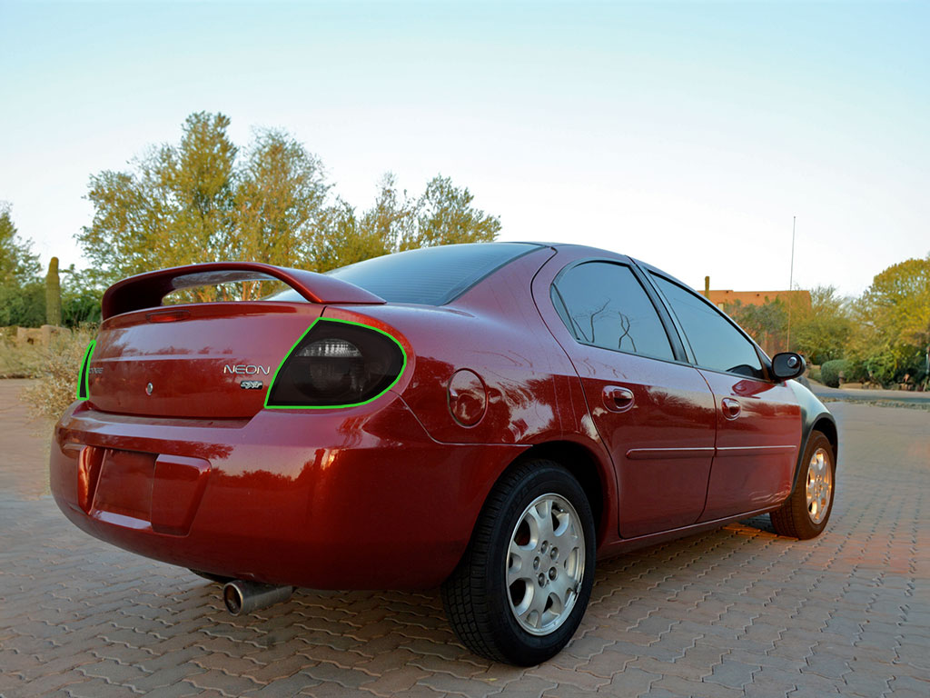 Dodge Neon 2000-2002 Tail Light Tint Installation Points