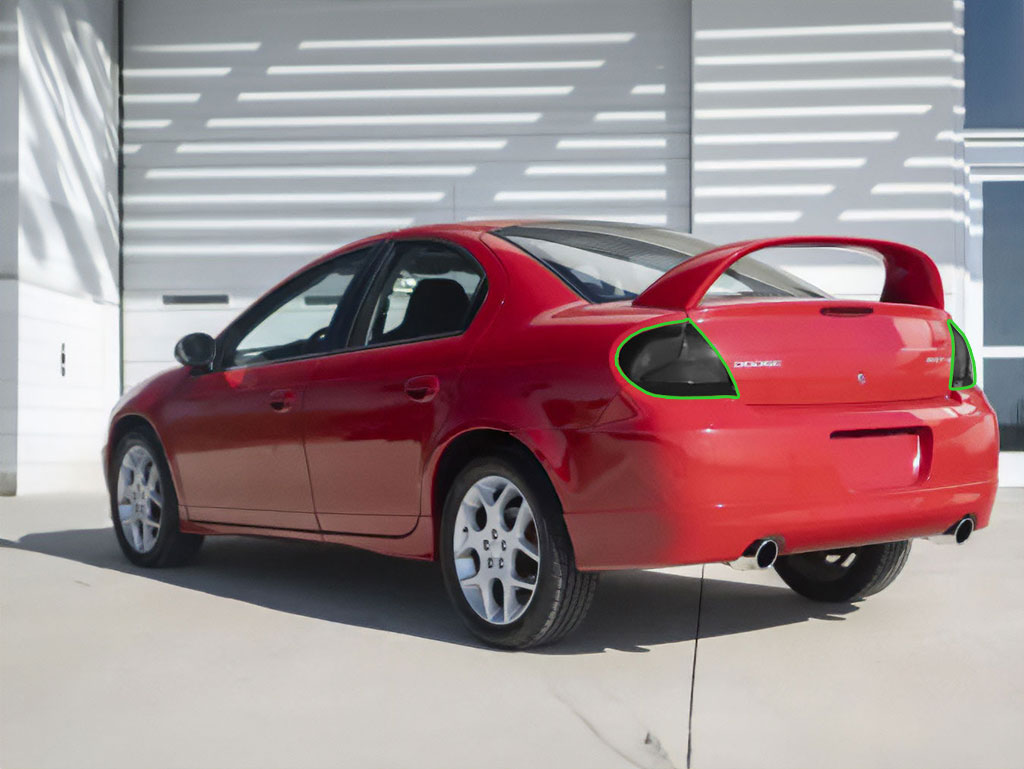 Dodge Neon 2003-2005 Tail Light Tint Installation Points