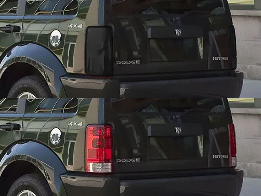 Dodge Nitro 2007-2011 Before and After Smoked Taillights