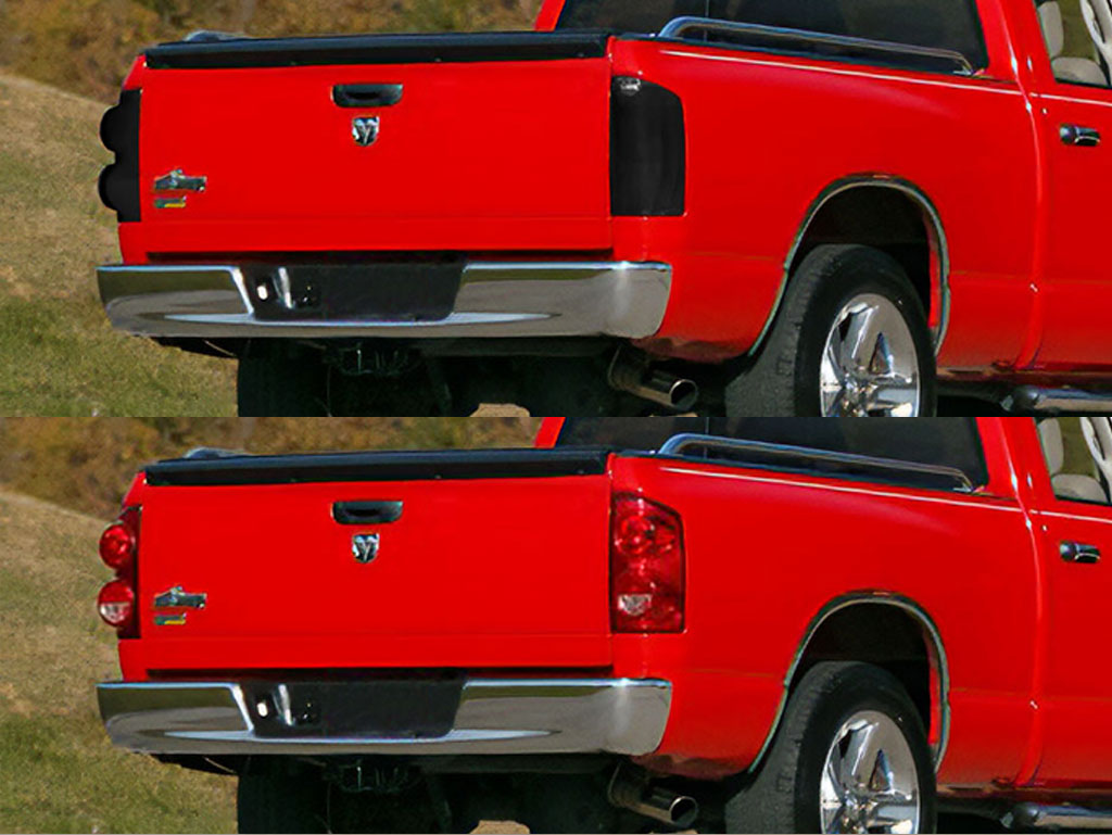 Dodge Ram 2007-2008 Before and After Smoked Taillights