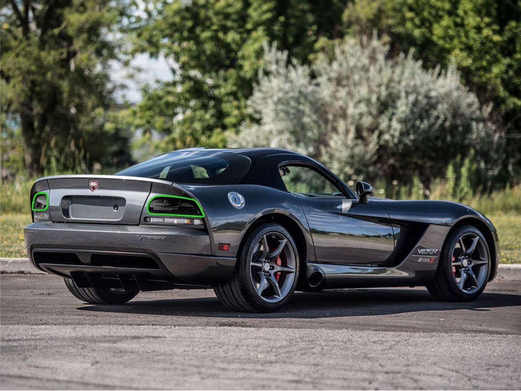 Dodge Viper 2003-2010 Tail Light Tint Installation Points