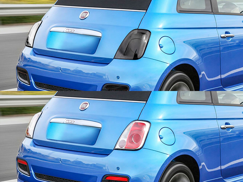 Fiat 500 2012-2019 Before and After Smoked Taillights