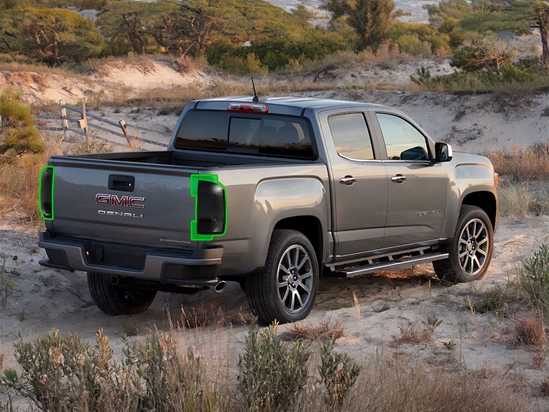 GMC Canyon 2015-2023 Tail Light Tint Installation Points