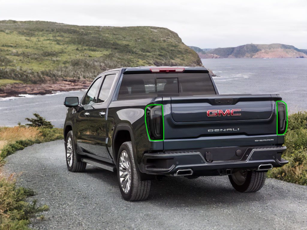 GMC Sierra 2019-2024 Tail Light Tint Installation Points