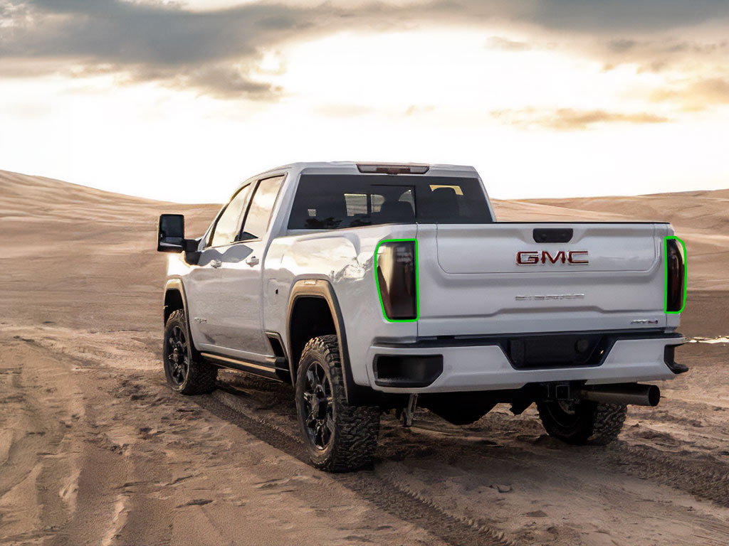 GMC Sierra 2020-2023 Tail Light Tint Installation Points