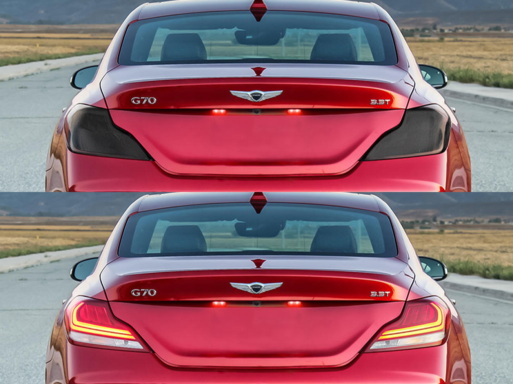 Genesis G70 2019-2021 Before and After Smoked Taillights