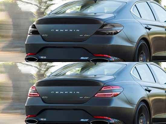 Genesis G70 2022-2023 Before and After Smoked Taillights