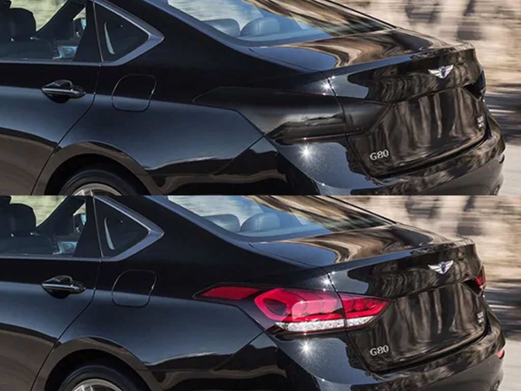 Genesis G80 2017-2020 Before and After Smoked Taillights