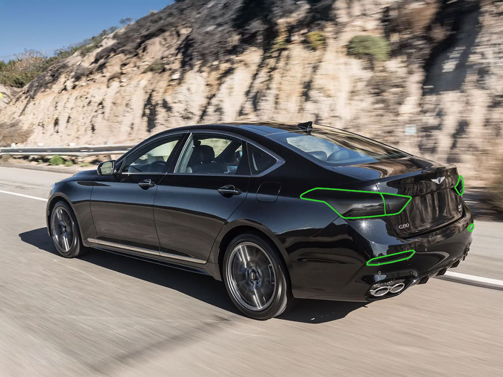 Genesis G80 2017-2020 Tail Light Tint Installation Points