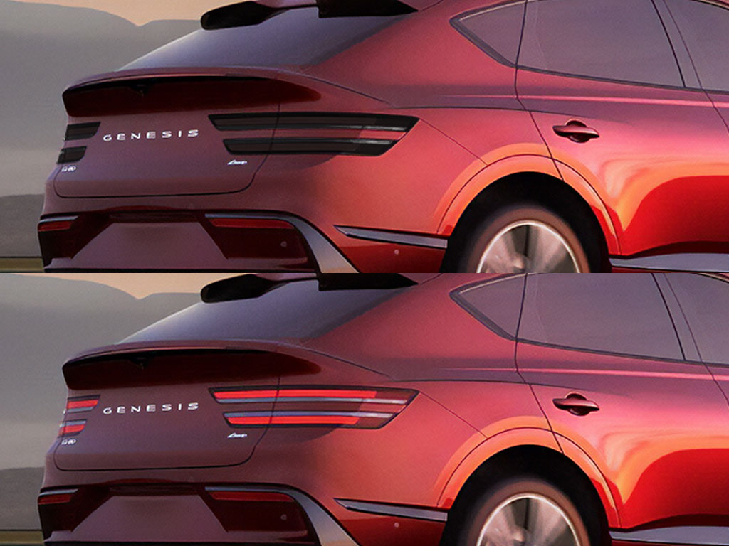 Genesis GV80 2021-2025 Before and After Smoked Taillights