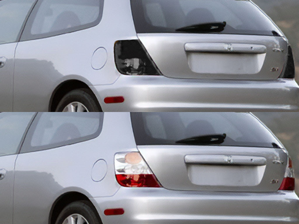 Honda Civic Si 2002-2005 Before and After Smoked Taillights