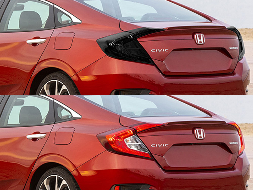 Honda Civic 2016-2021 Before and After Smoked Taillights