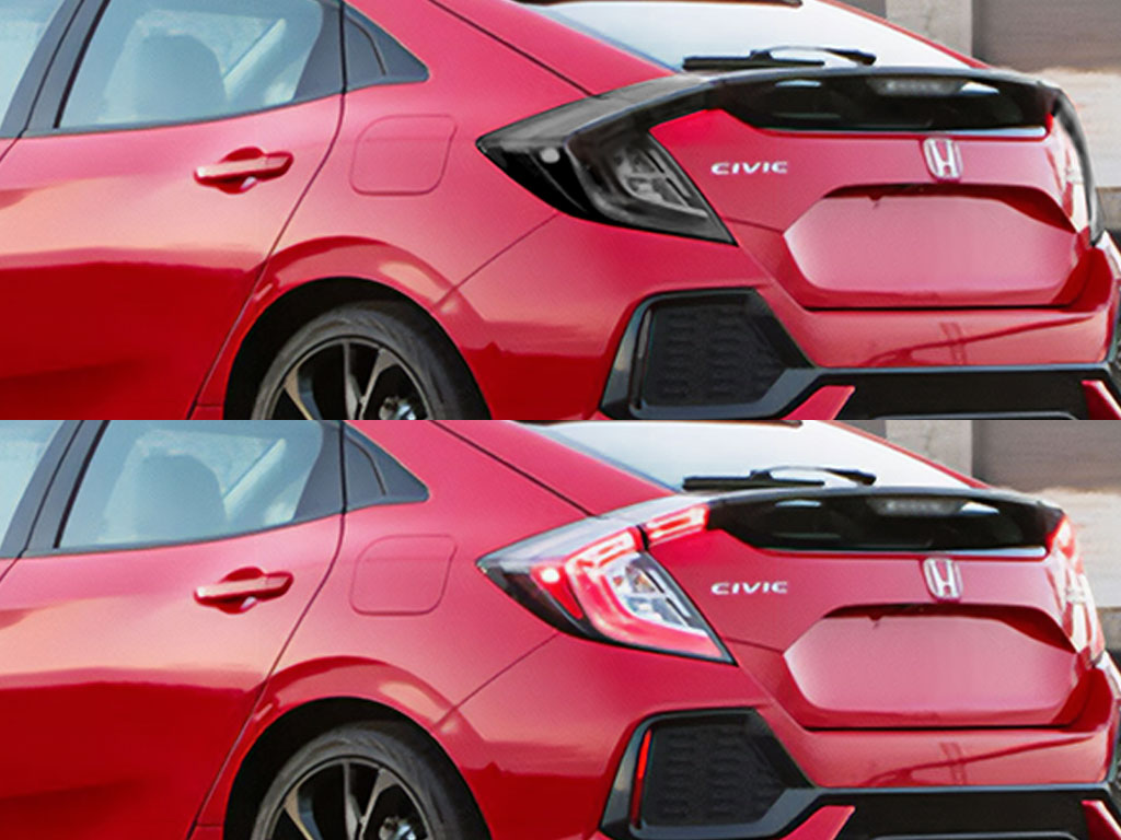 Honda Civic 2016-2021 Before and After Smoked Taillights