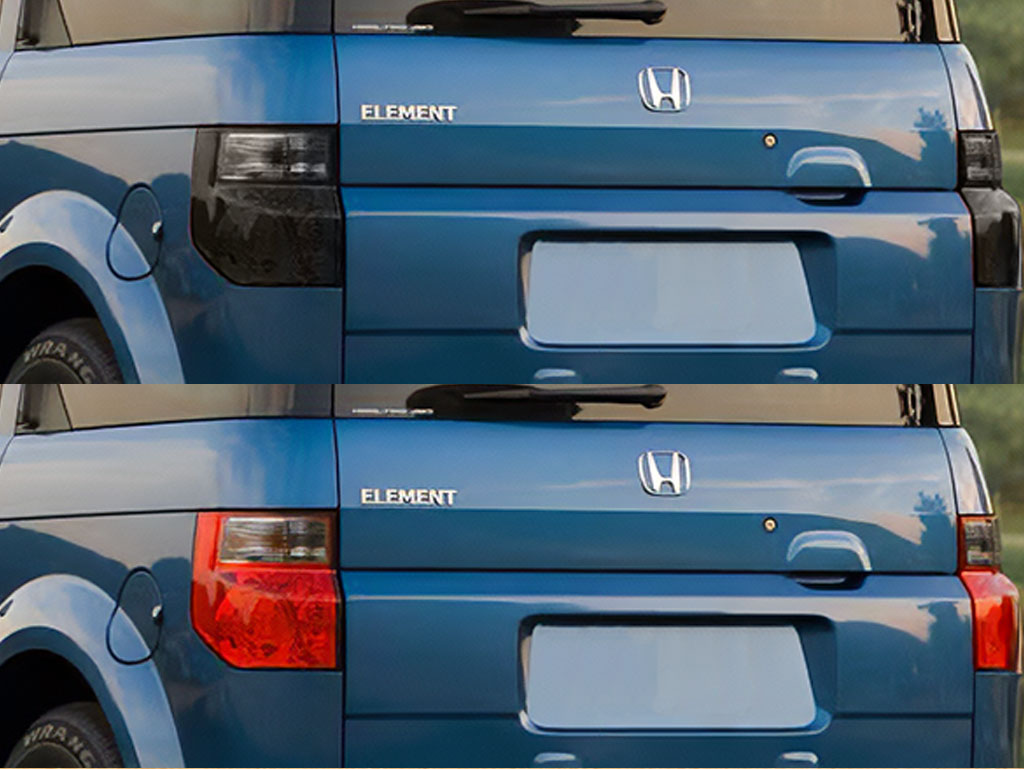 Honda Element 2003-2008 Before and After Smoked Taillights