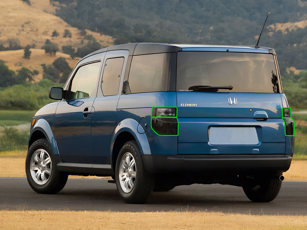 Honda Element 2003-2008 Tail Light Tint Installation Points