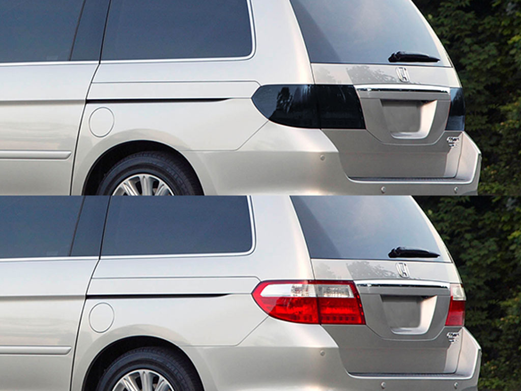 Honda Odyssey 2005-2007 Before and After Smoked Taillights