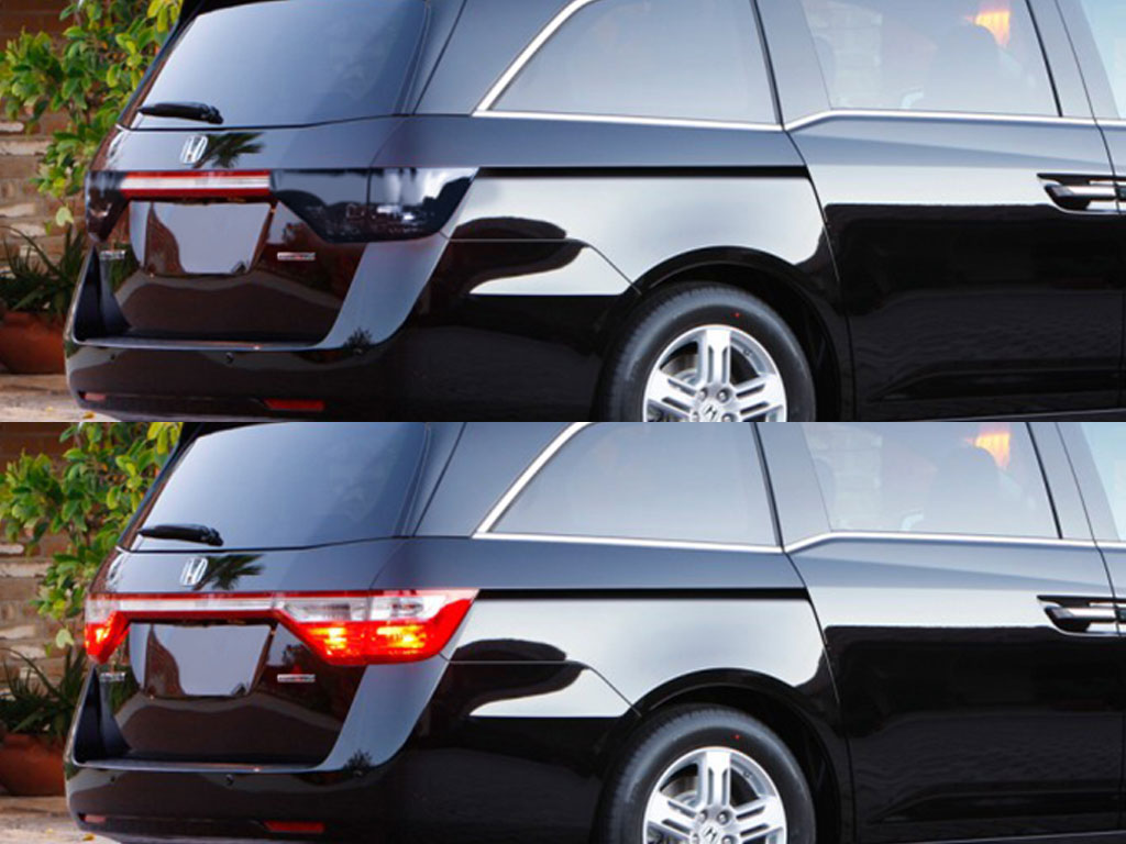 Honda Odyssey 2011-2013 Before and After Smoked Taillights