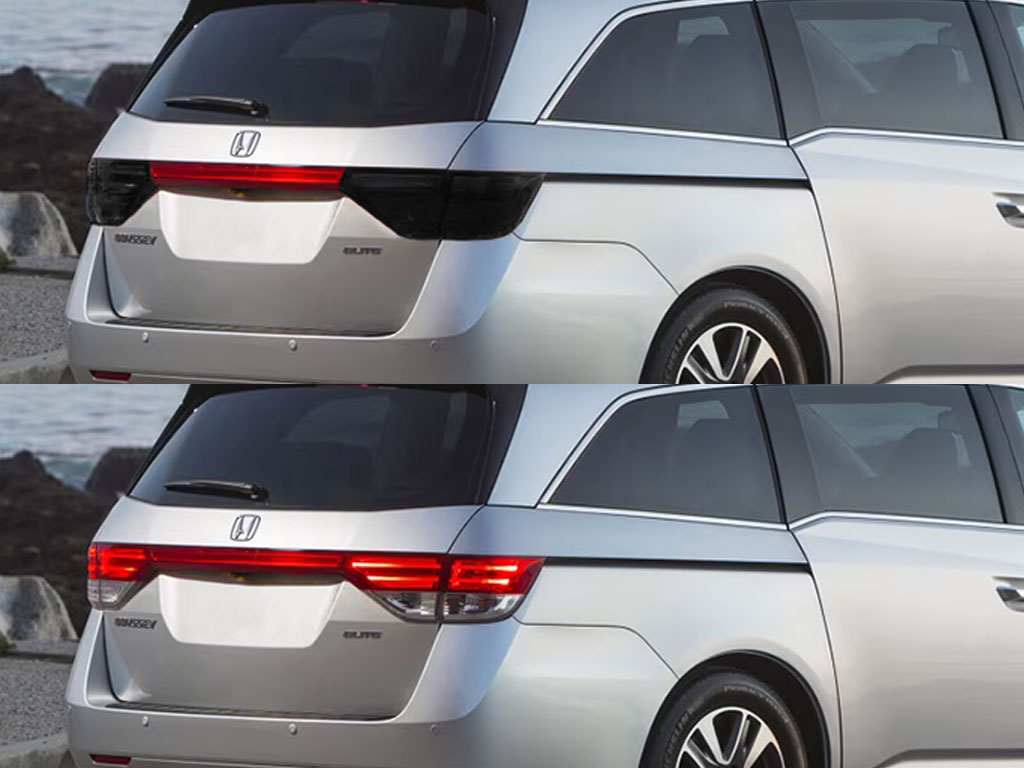 Honda Odyssey 2014-2017 Before and After Smoked Taillights