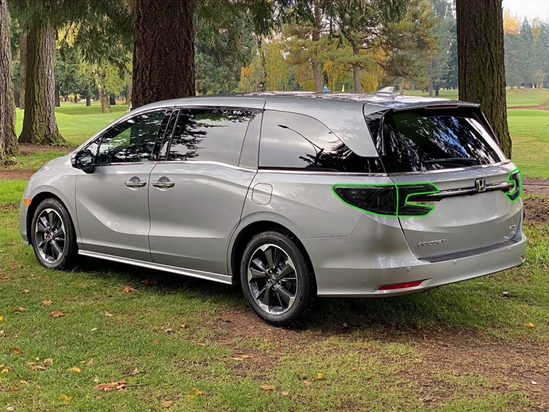 Honda Odyssey 2018-2024 Tail Light Tint Installation Points