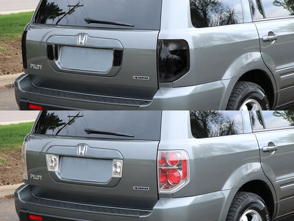 Honda Pilot 2003-2008 Before and After Smoked Taillights