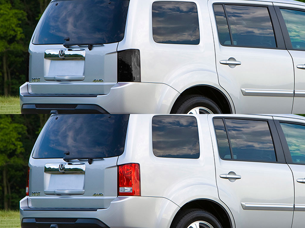 Honda Pilot 2009-2015 Before and After Smoked Taillights