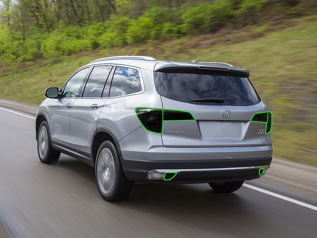 Honda Pilot 2016-2018 Tail Light Tint Installation Points