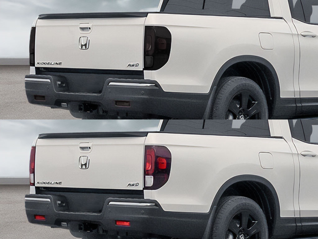 Honda Ridgeline 2017-2020 Before and After Smoked Taillights