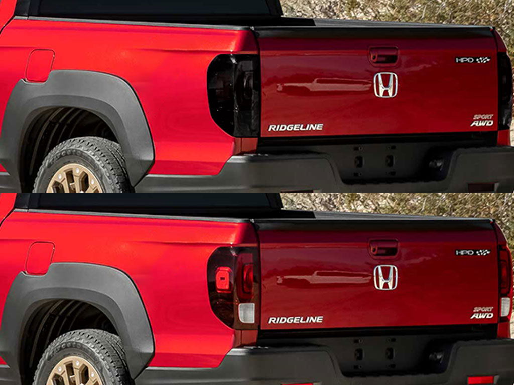 Honda Ridgeline 2021-2023 Before and After Smoked Taillights