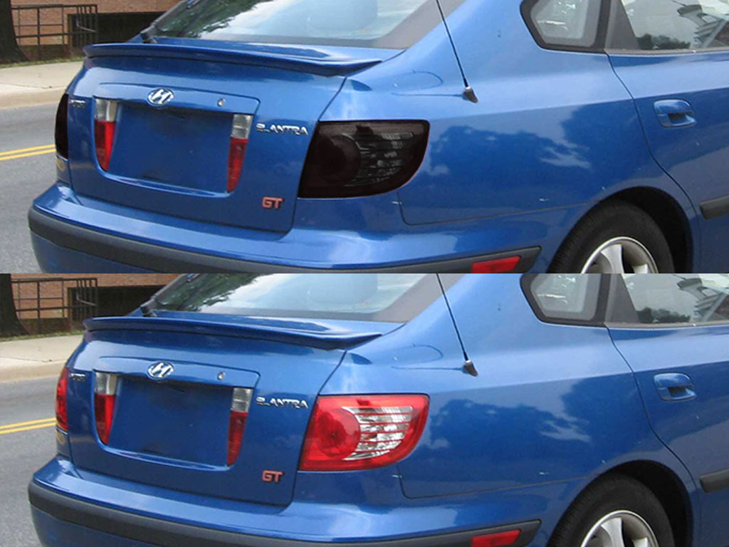 Hyundai Elantra 2004-2006 Before and After Smoked Taillights