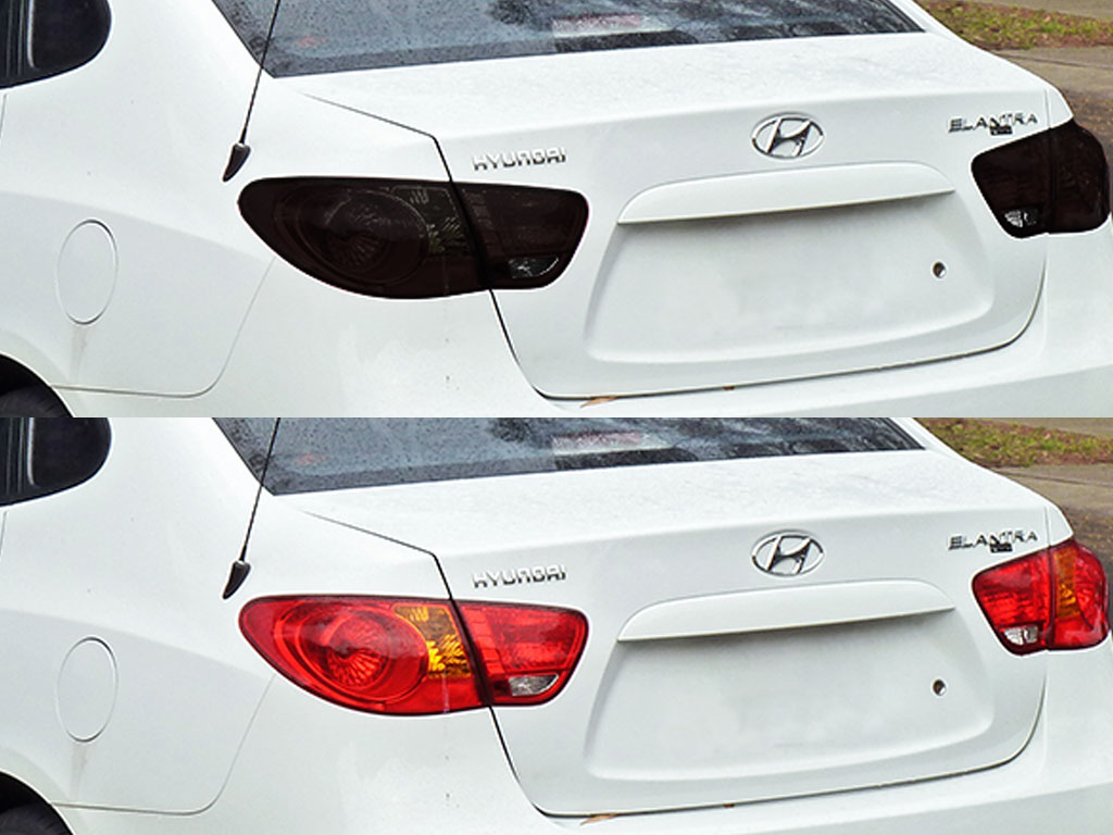 Hyundai Elantra 2007-2010 Before and After Smoked Taillights