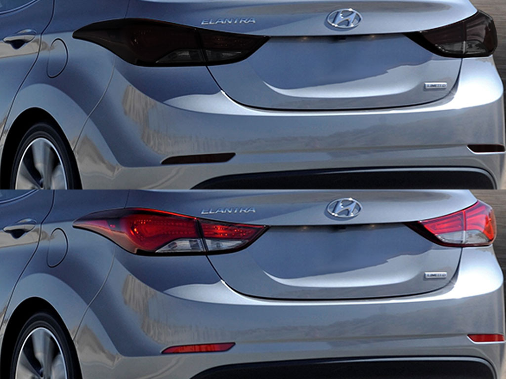 Hyundai Elantra Sedan 2011-2016 Before and After Smoked Taillights