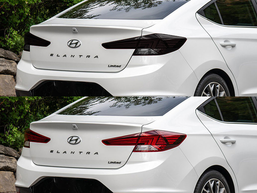 Hyundai Elantra Sedan 2019-2020 Before and After Smoked Taillights