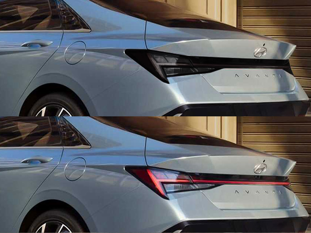 Hyundai Elentra 2021-2023 Before and After Smoked Taillights