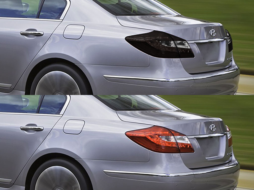 Hyundai Genesis 2009-2011 Before and After Smoked Taillights