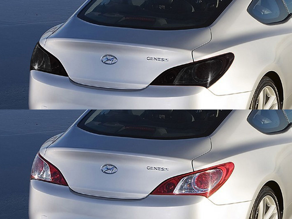 Hyundai Genesis Coupe 2010-2012 Before and After Smoked Taillights