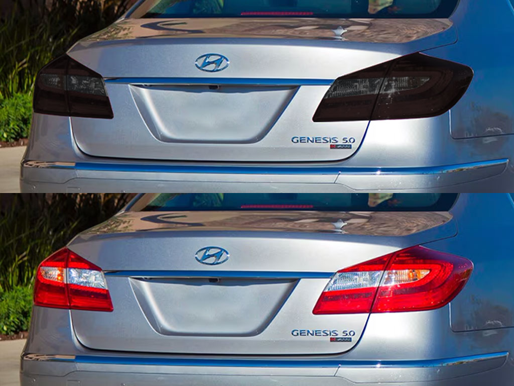 Hyundai Genesis 2012-2014 Before and After Smoked Taillights