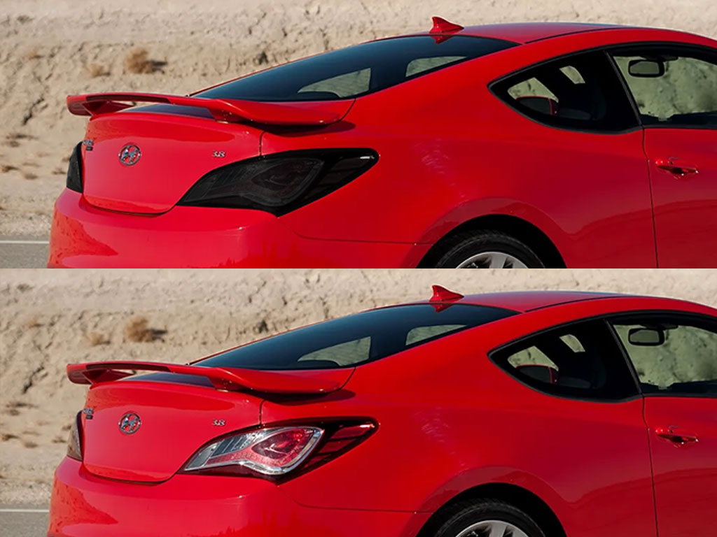 Hyundai Genesis Coupe 2013-2016 Before and After Smoked Taillights