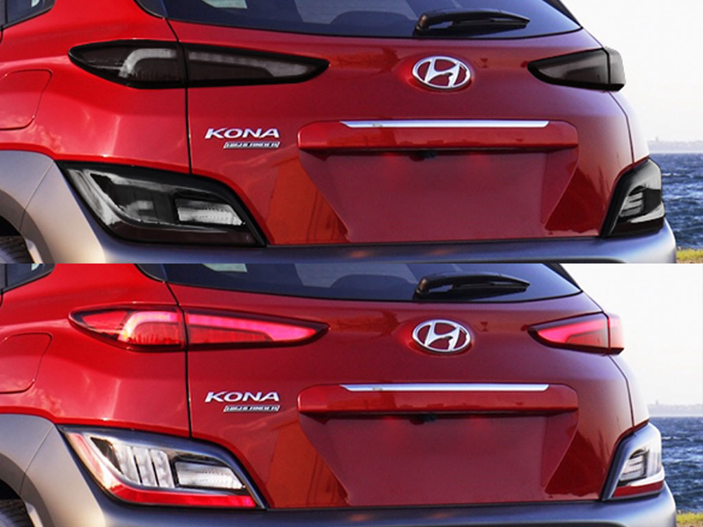 Hyundai Kona 2018-2021 Before and After Smoked Taillights