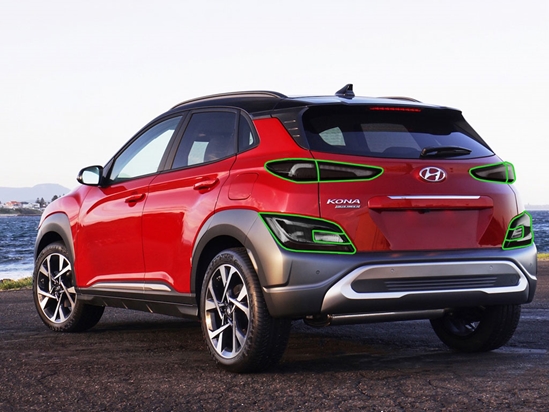 Hyundai Kona 2018-2021 Tail Light Tint Installation Points