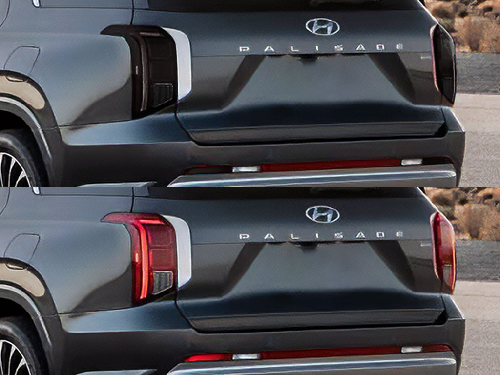 Hyundai Palisade 2020-2023 Before and After Smoked Taillights