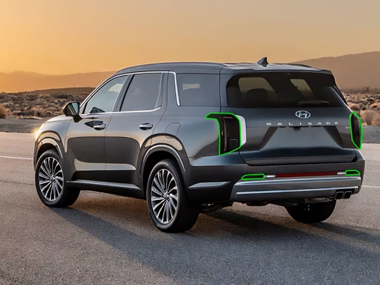 Hyundai Palisade 2020-2023 Tail Light Tint Installation Points