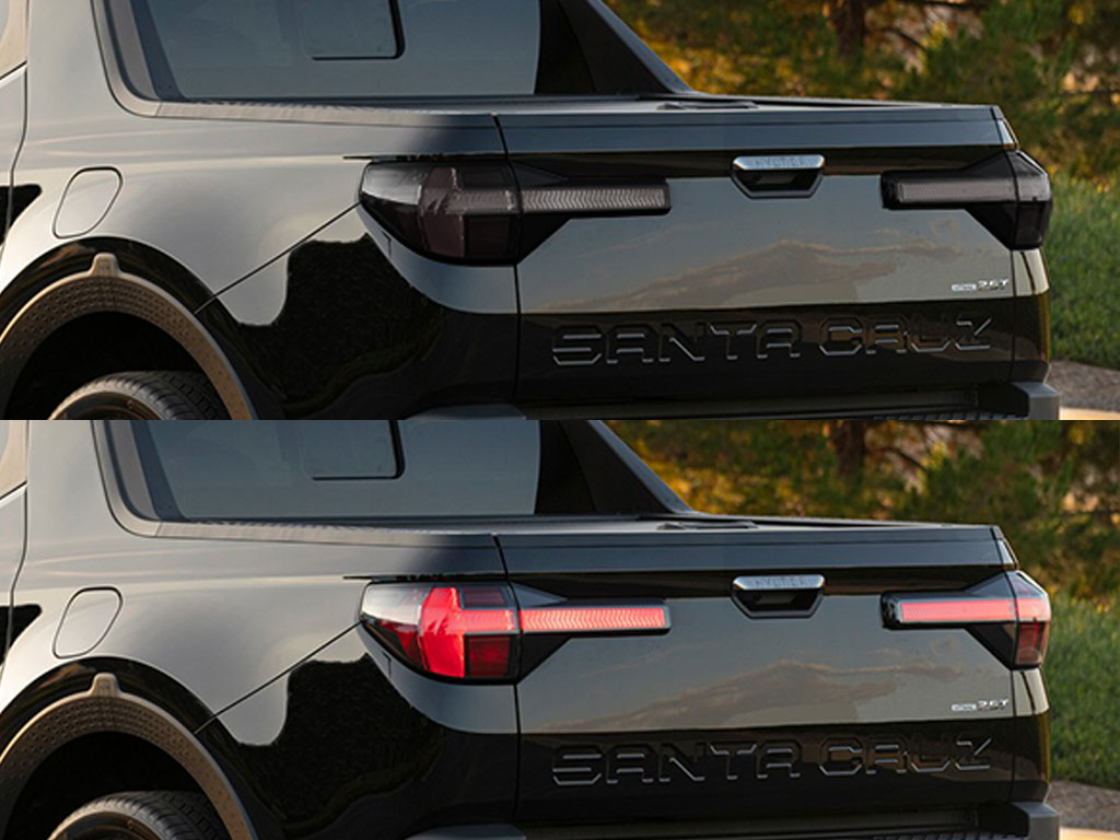 Hyundai Santa Cruz 2022-2024 Before and After Smoked Taillights