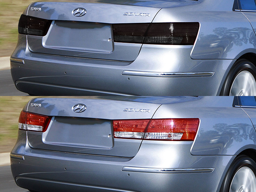 Hyundai Sonata 2006-2010 Before and After Smoked Taillights