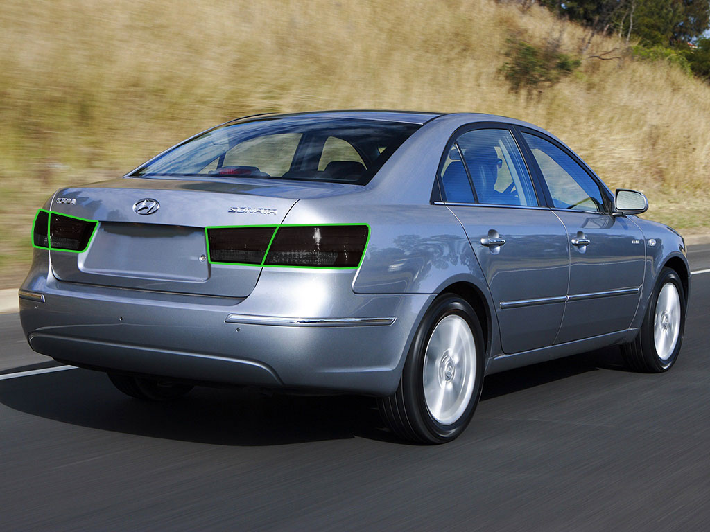 Hyundai Sonata 2006-2010 Tail Light Tint Installation Points