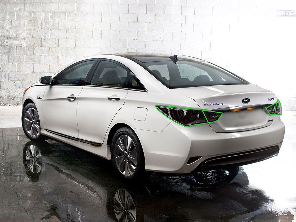 Hyundai Sonata 2011-2014 Tail Light Tint Installation Points